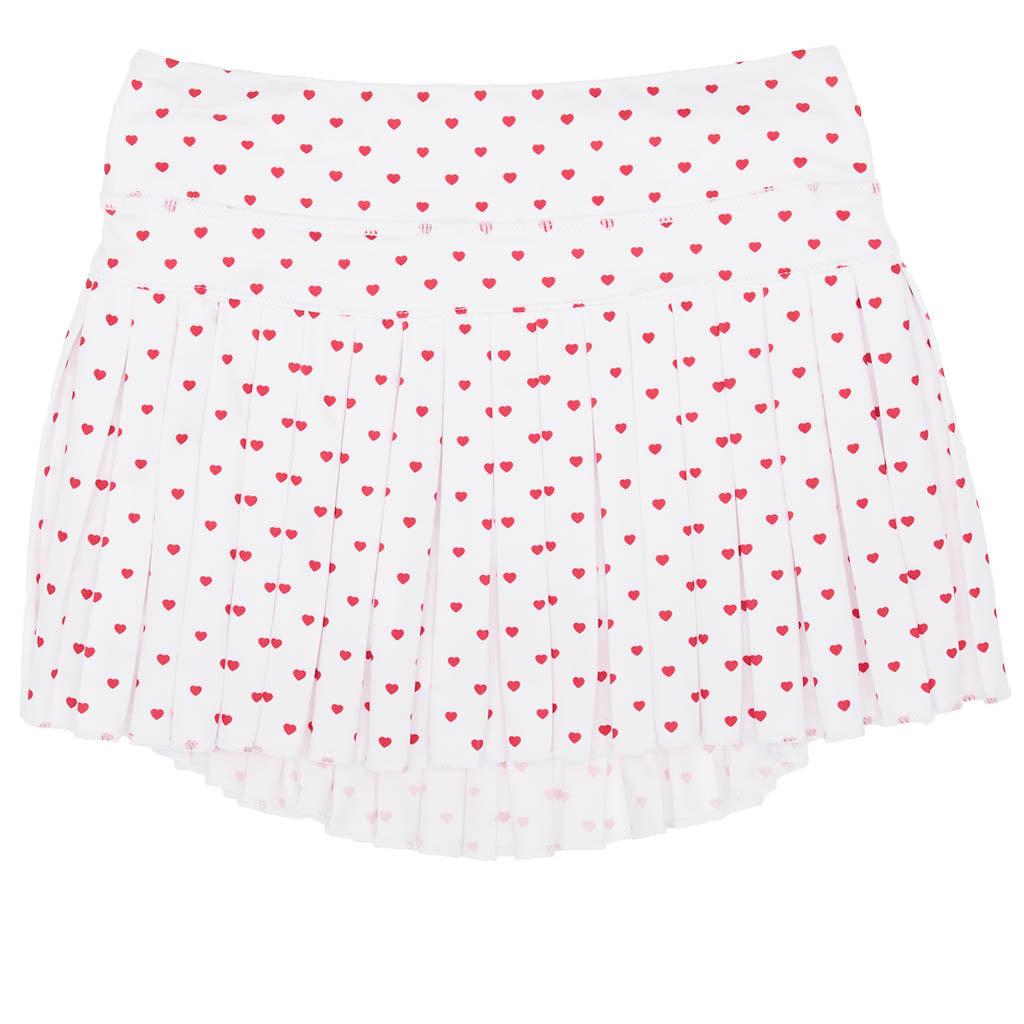 Mini Pleated Skort - Tiny Hearts