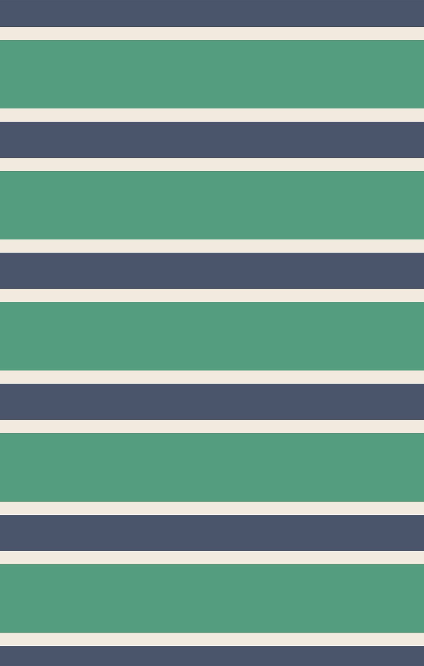 Green/Navy Stripe - Polo Zip Footie