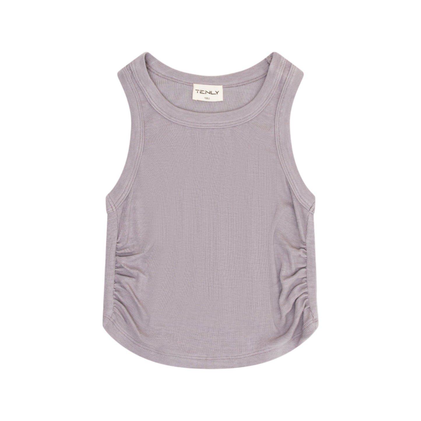 Shirred Slv. Top - Cobblestone