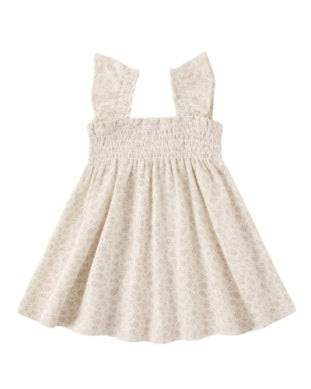 Smocked Jersey Dress-Ditsy
