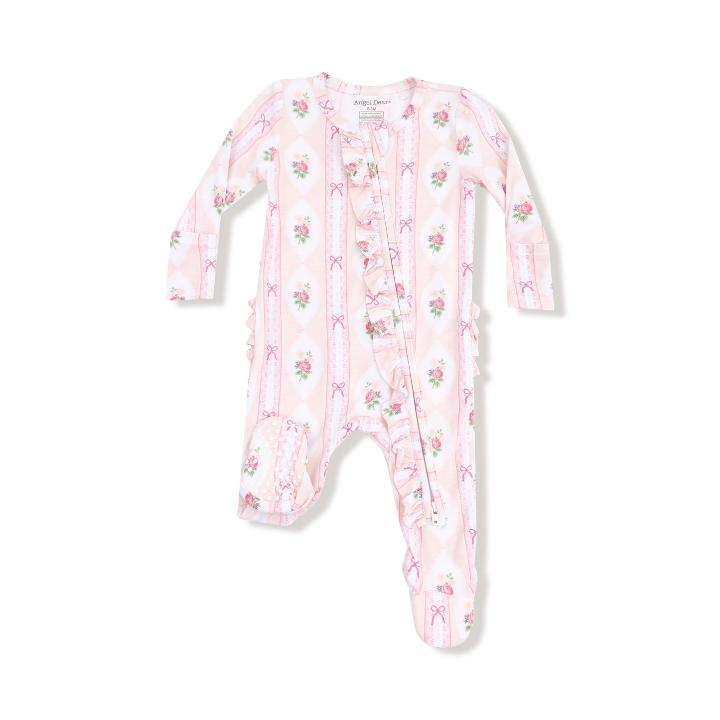 Ogee Lace Floral - Zip Footie