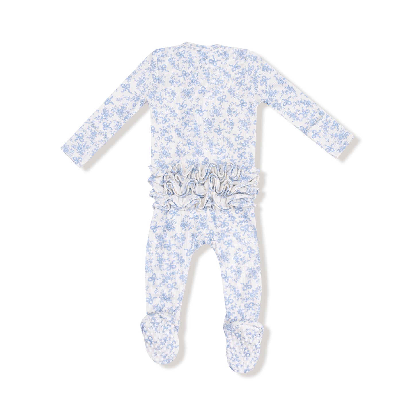 Romi Floral - Ruffle Zip Footie