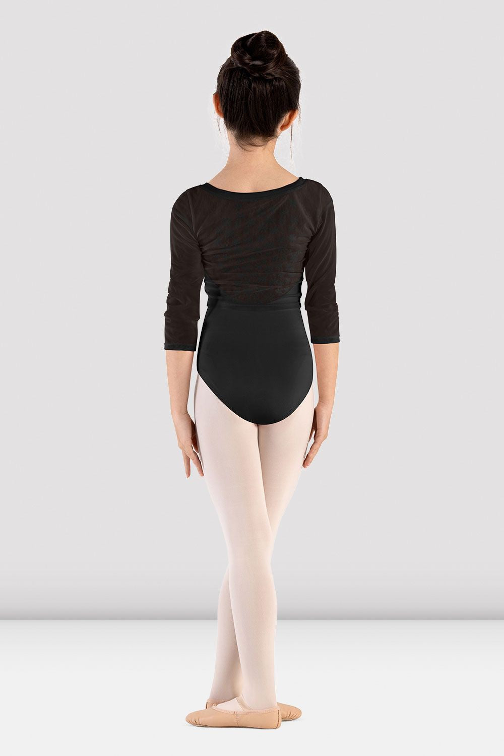 Mesh 3/4 Sleeve Top - Black