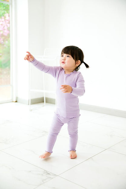 Shirring Lt. Purple LS Pajamas