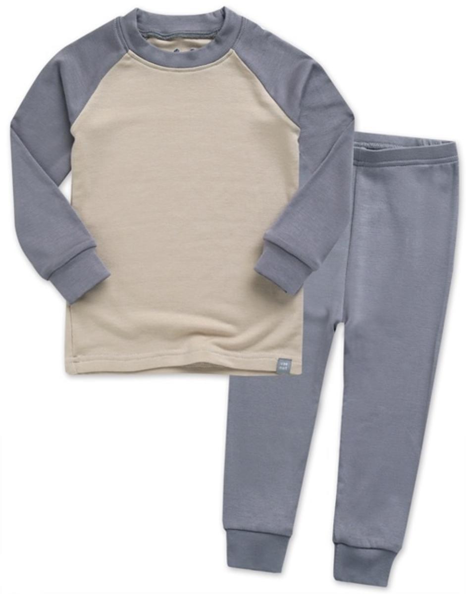 Biege & Grey Modal Pajamas