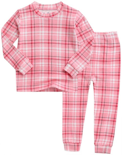 Tartan Check Pink LS PJs