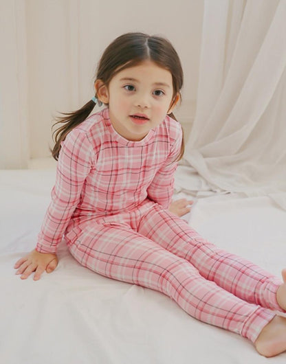 Tartan Check Pink LS PJs