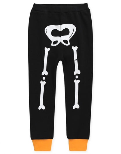 Skeleton Orange Halloween LS PJs