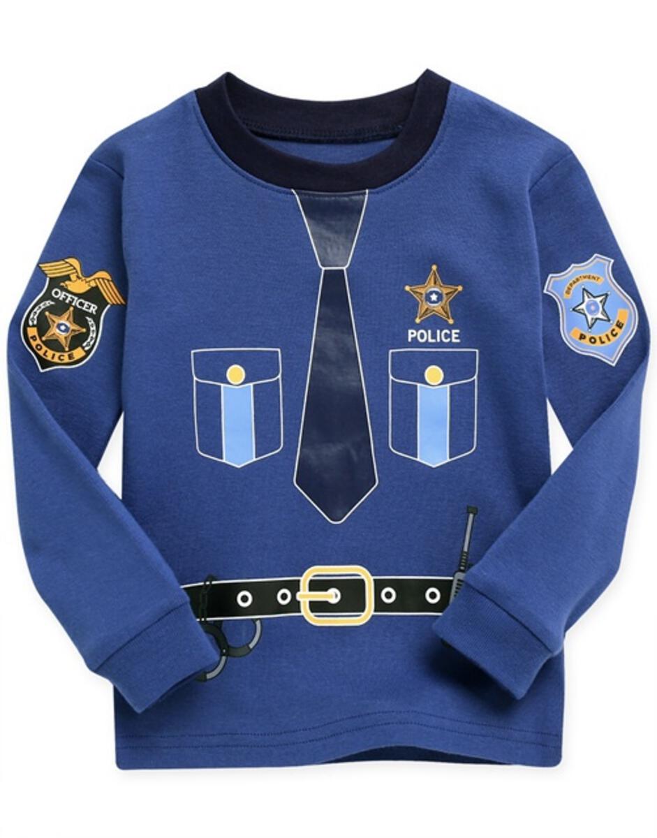 Police Halloween LS PJs