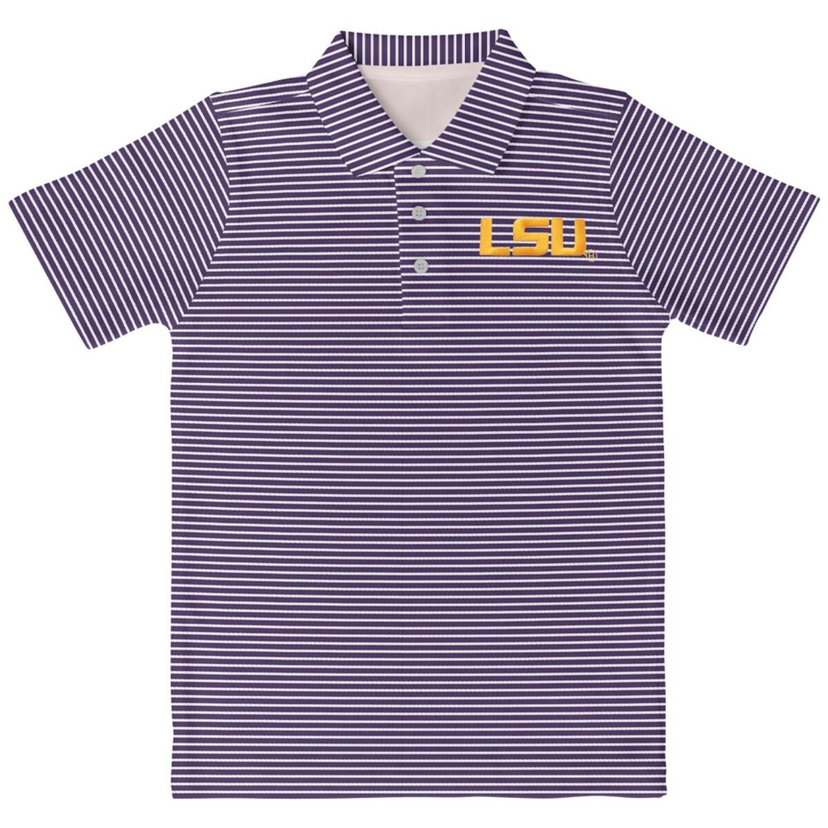 LSU Emb. Stripe Polo