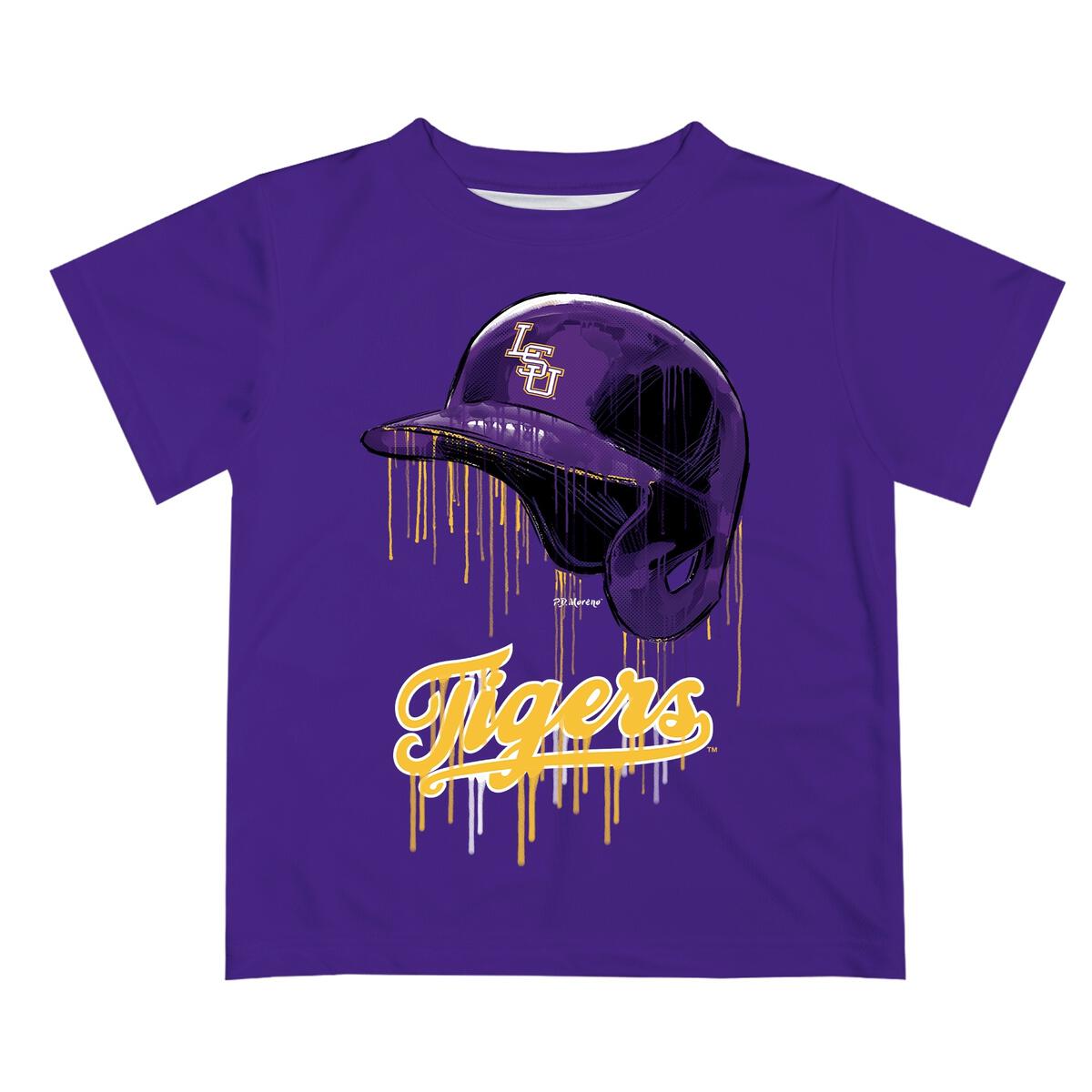 Tigers Dripping Helmet Tee - TPSS224