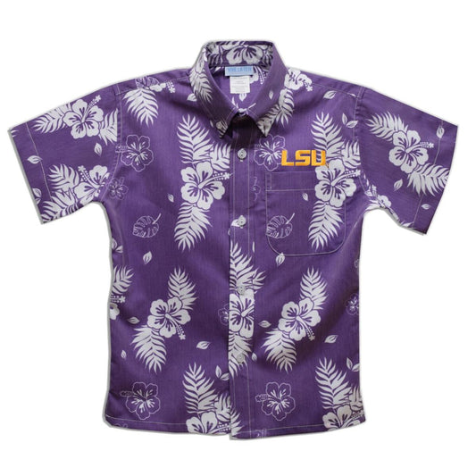 Tigers Hawaiian Button Down Shirt