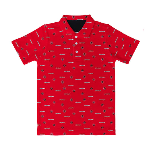 Cajuns Repeat Logo Polo