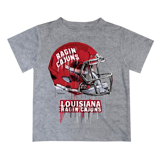 Cajuns Dripping Football Helmet Tee