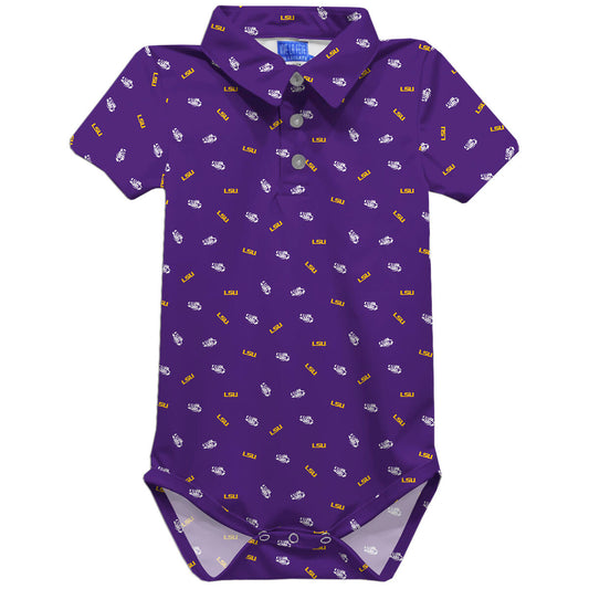 LSU Repeat Logo Onesie