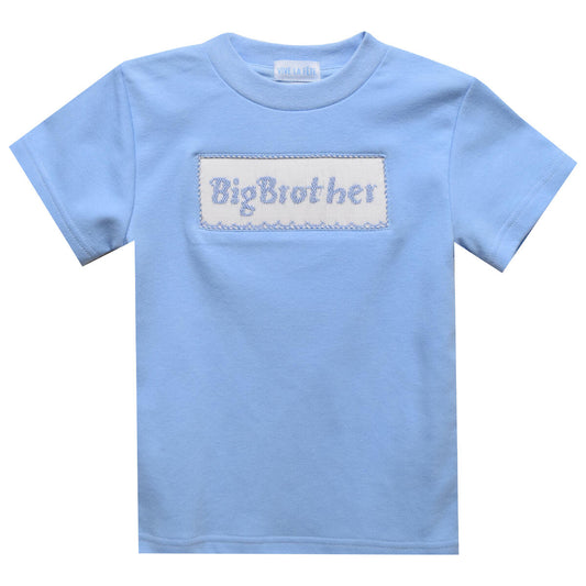 Big Brother Smocked Lt. Blue Shirt