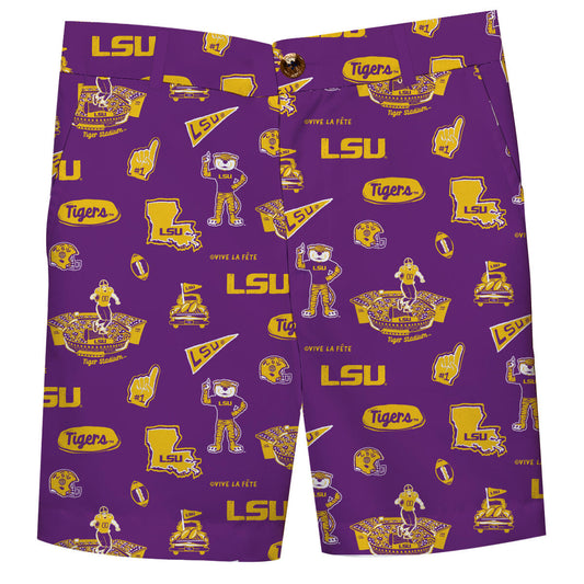 LSU Tigers Repeat Logo Shorts