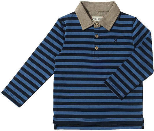 Waverly Navy/Blue Stripe Polo