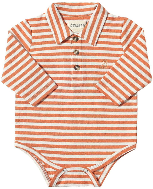 Seymour Onesie - Pumpkin/Wht.