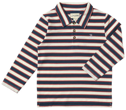 Spencer Navy/Rust/Cream Polo