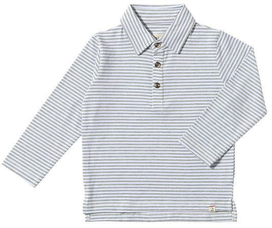 Midway Grey/Wht. Stripe Polo