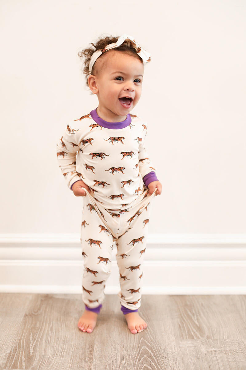 Purple Tiger 2PC Pajamas