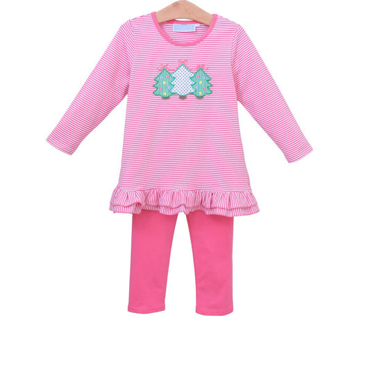 Christmas Tree Ruffle Pants Set - 1188