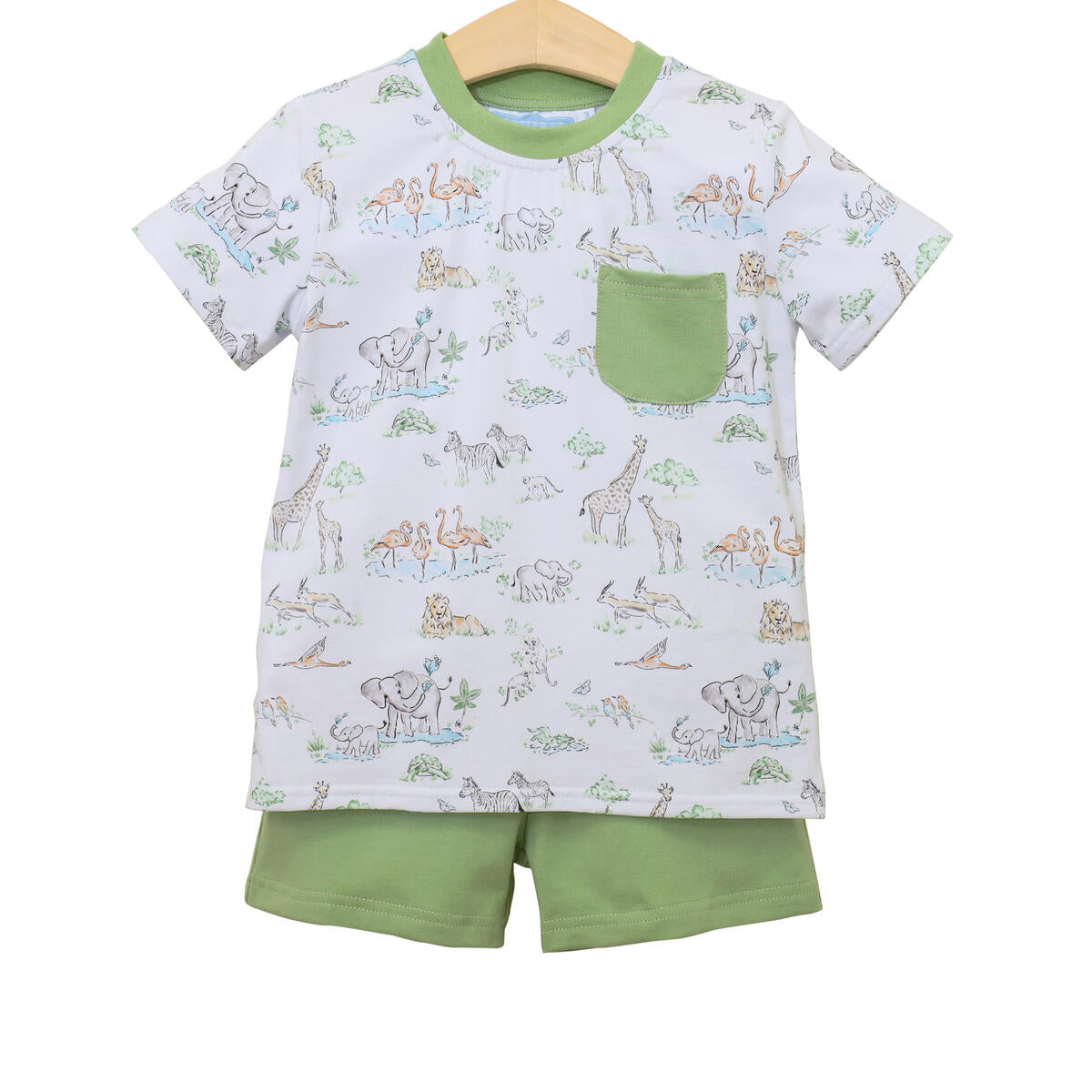 Safari Animals Pocket Short Set - 1621