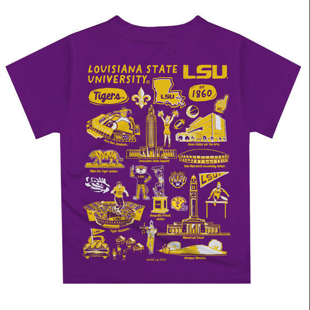 LSU Tigers S/S Purple Tee