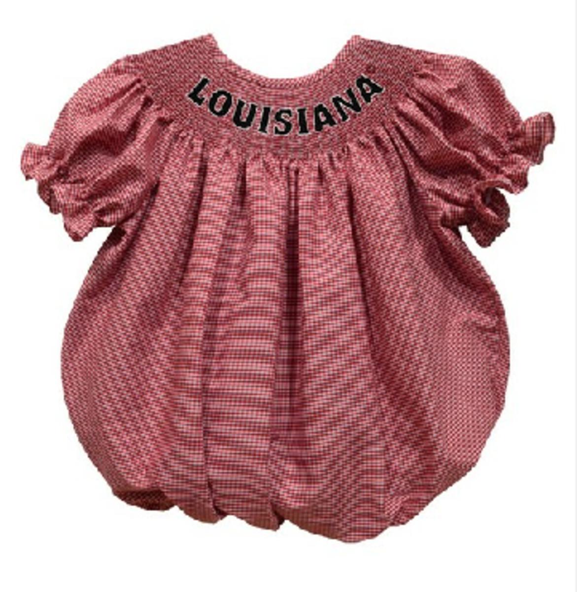 Cajuns Smocked Bishop Bubble