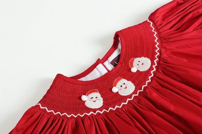 Red & White Santa Smock Dress