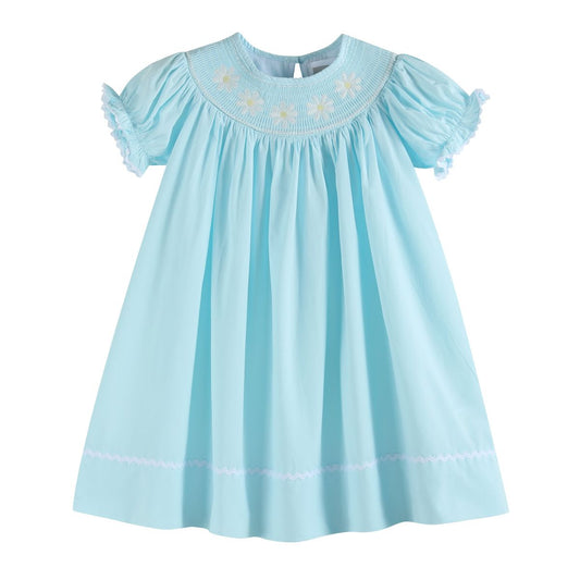 Blue Daisy - Smocked Dress