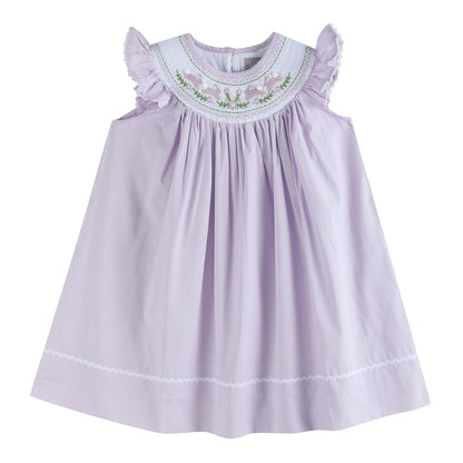 Purple Bunnies - Smocked Dress