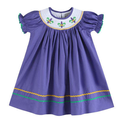 Mardi Gras Smock Bishop Dress