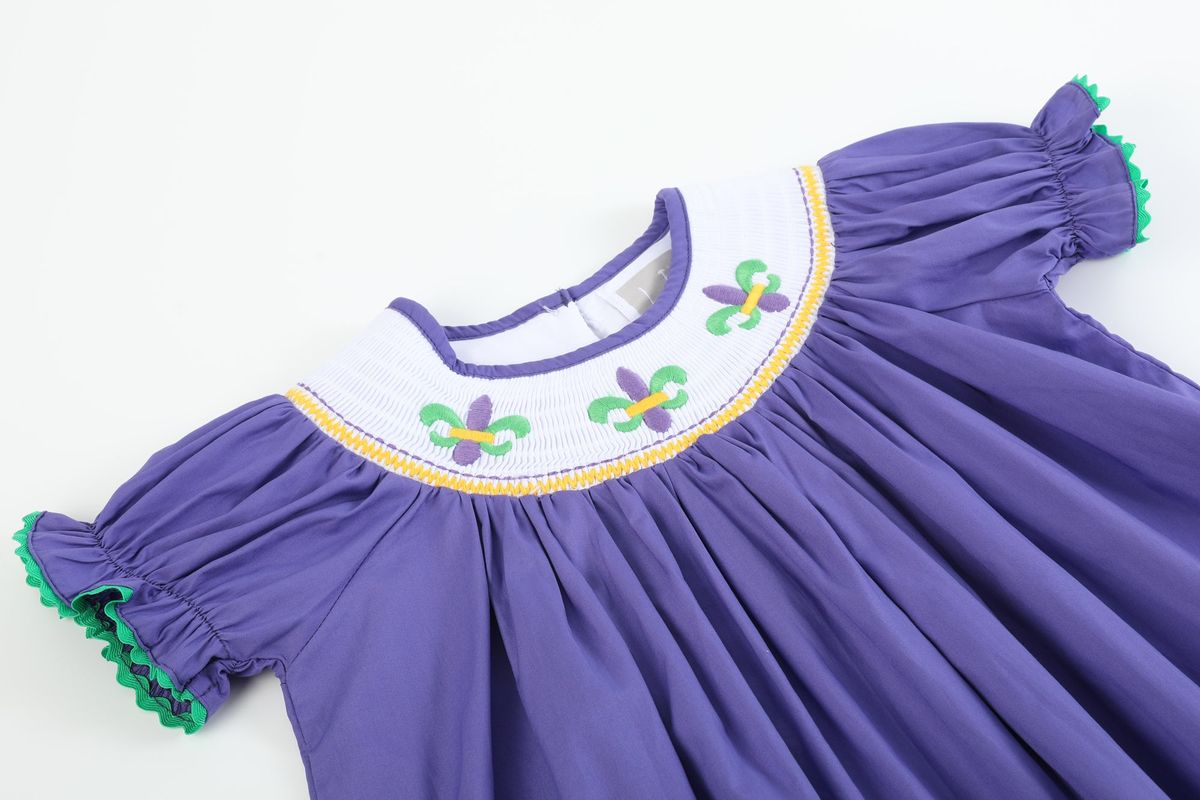 Mardi Gras Smock Bishop Dress