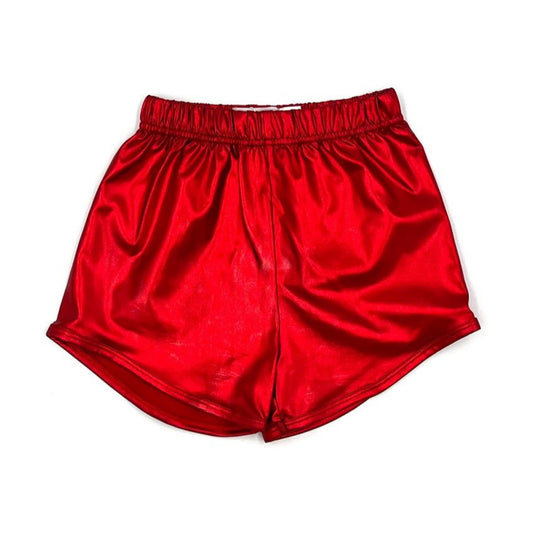 Metallic Shorts - Red