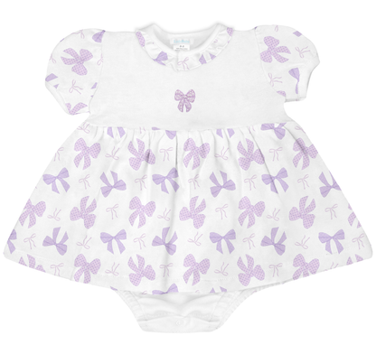Purple Bows Bloomer Set