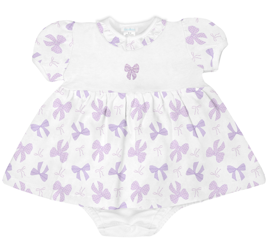 Purple Bows Bloomer Set