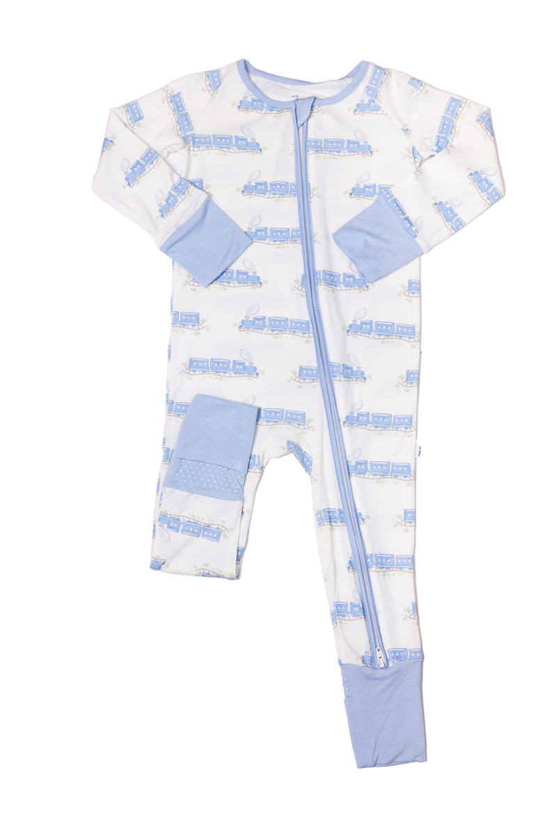 Sleep Zip Romper - Train
