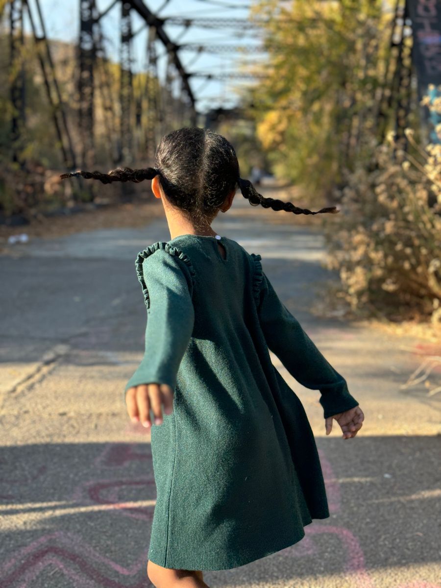 Mia Dress - Green Knit