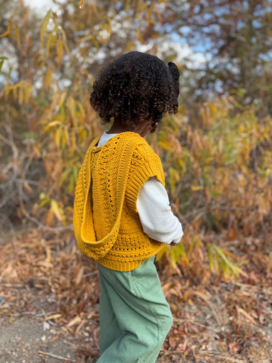 Mabel Vest - Gold Knit
