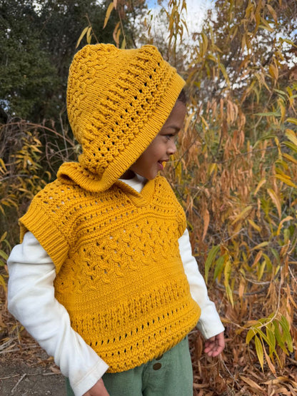 Mabel Vest - Gold Knit
