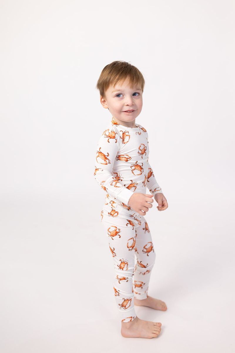 Orange Crab 2PC Pajama Set