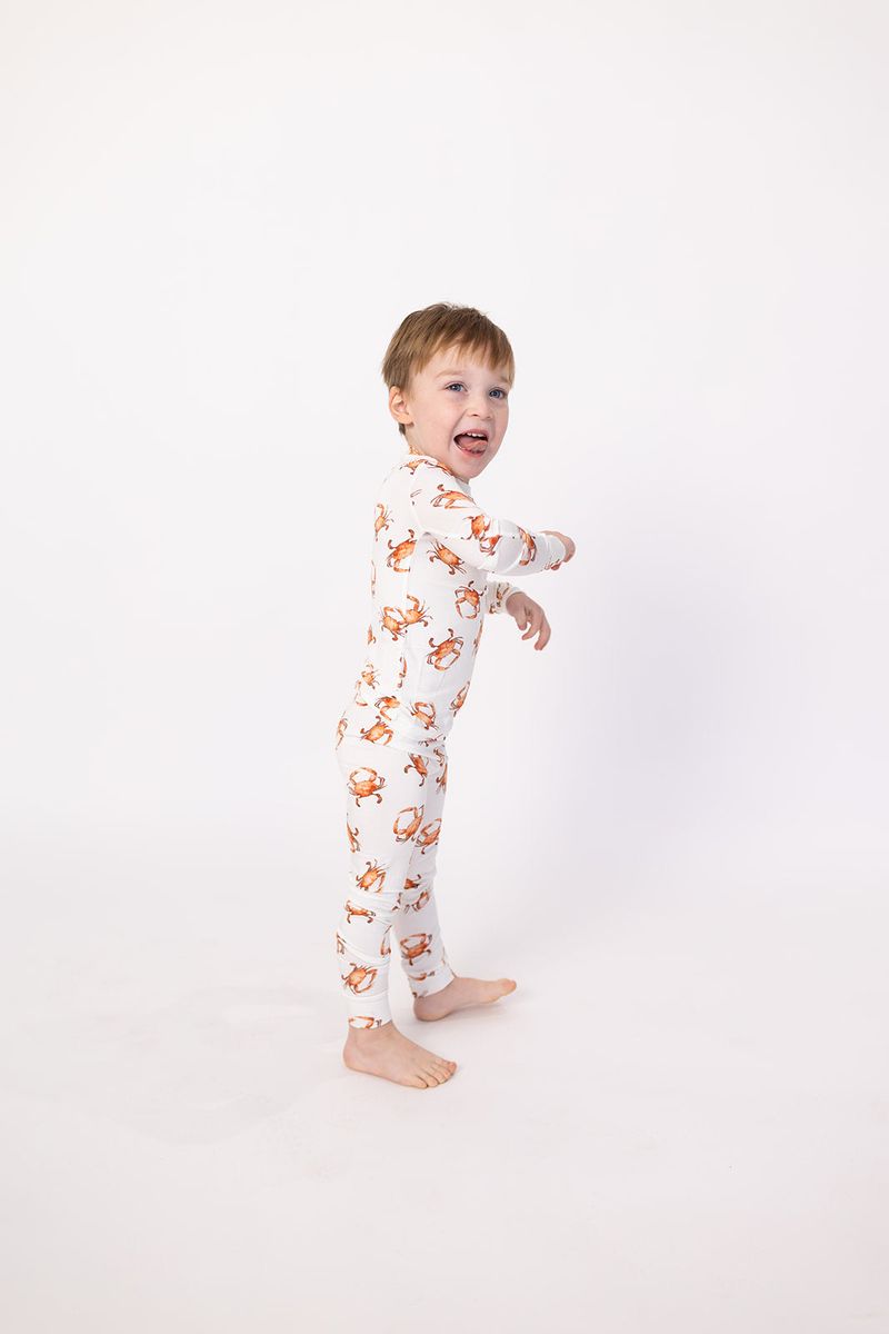 Orange Crab 2PC Pajama Set