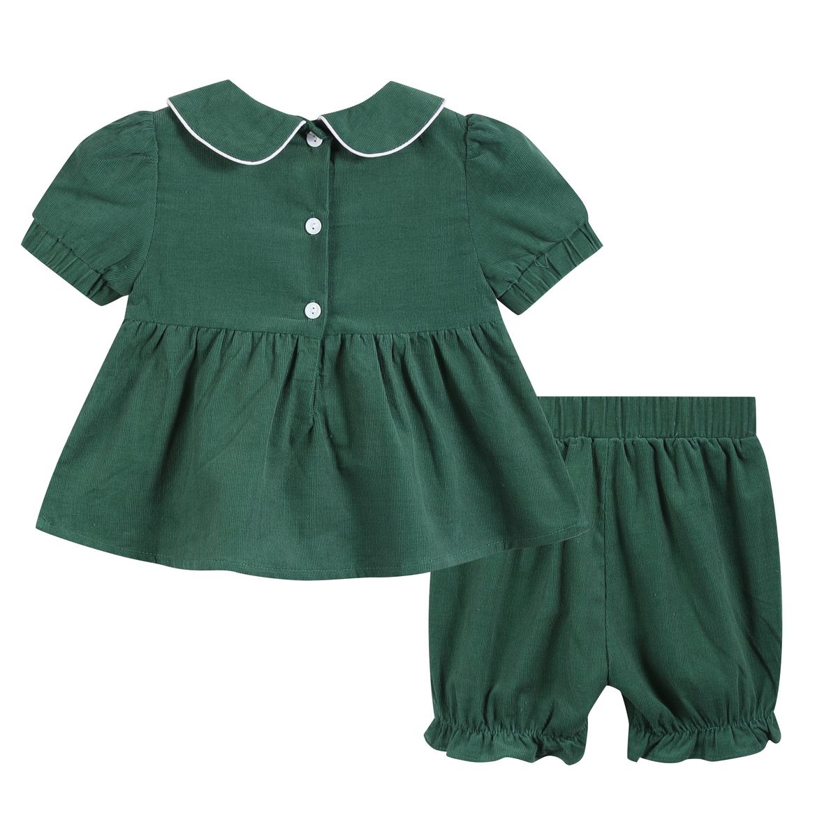 Green Santa Smock Bloomer Set