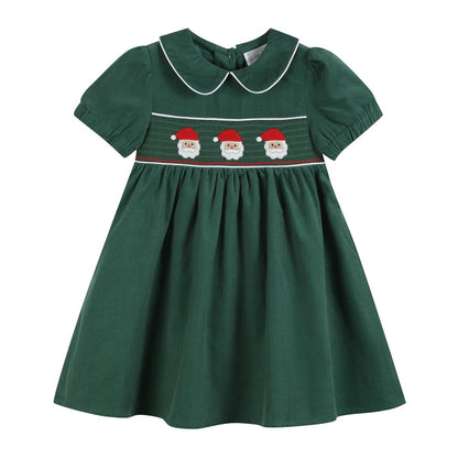 Green Santa Smock Dress