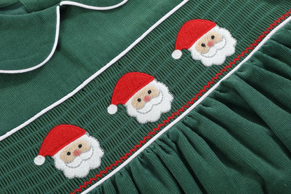 Green Santa Smock Dress