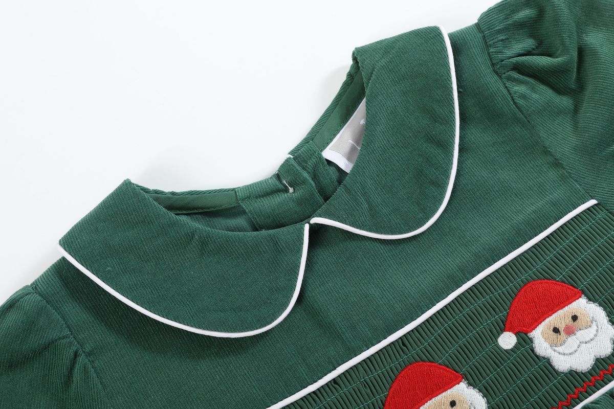 Green Santa Smock Dress