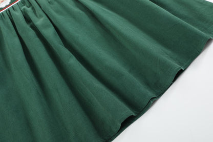 Green Santa Smock Dress