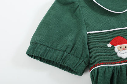 Green Santa Smock Dress